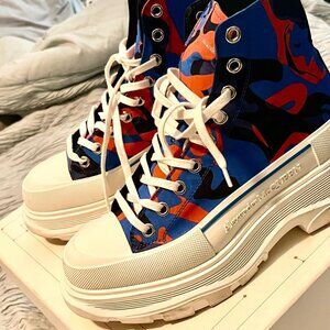 Alexander McQueen Nylon Camouflage Print Lace-Up